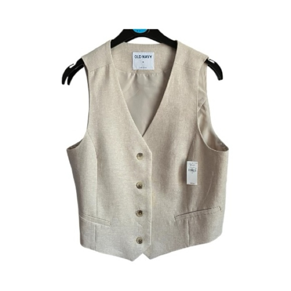 NWT Old Navy Beige Fabric vest